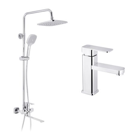 Набір 2 в 1 душова система Kroner Armada-C067 + змішувач Ems-C010 Набір 2 в 1 душова система Kroner Armada-C067 + змішувач Ems-C010