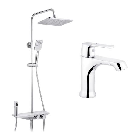 Набір 2 в 1 душова система Kroner Armada-W066 + змішувач Armada-C010