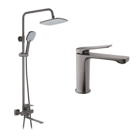 Набір 2 в 1 душова система Kroner Armada-GRP067 + змішувач Makon-GRP010