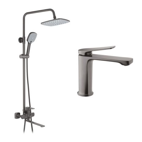 Набір 2 в 1 душова система Kroner Armada-GRP067 + змішувач Makon-GRP010