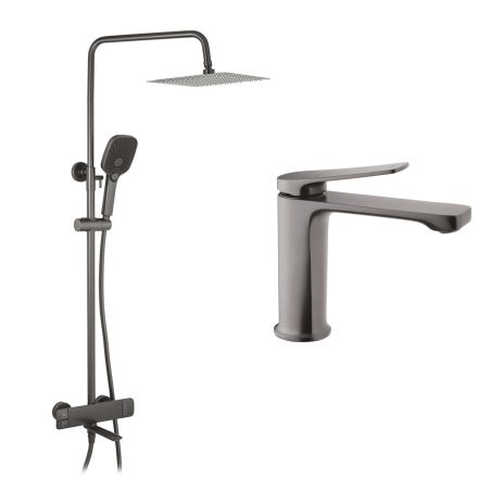 Набір 2 в 1 душова система Kroner Makon-GRP063 + змішувач Makon-GRP010