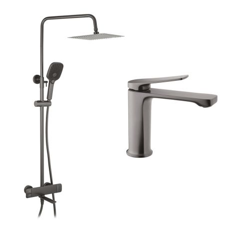 Набір 2 в 1 душова система Kroner Makon-GRP063 + змішувач Makon-GRP010