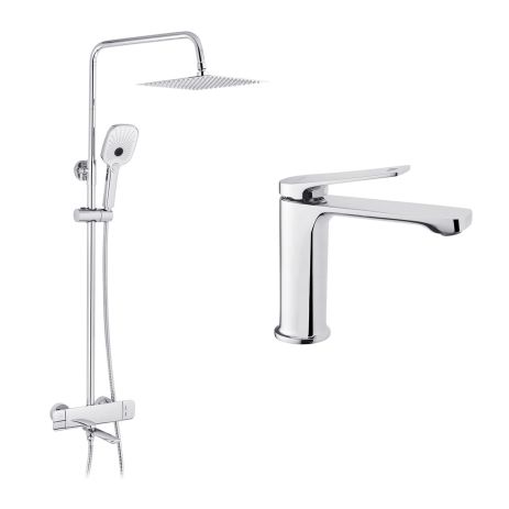 Набір 2 в 1 душова система Kroner Makon-C063 + змішувач Makon-C010