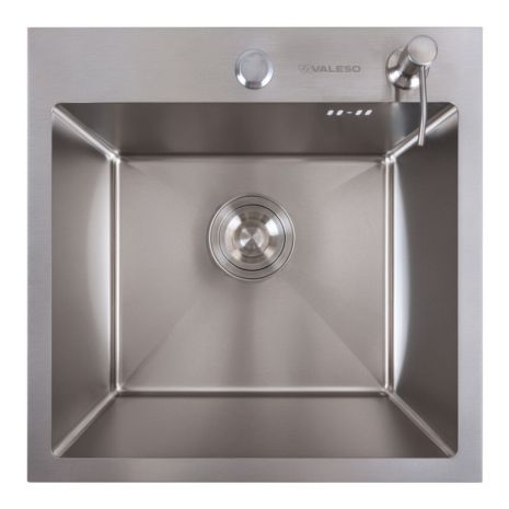 Кухонна мийка Valeso 45*45 Handmade нержавійка (сифон крулий 3,0/0,8)