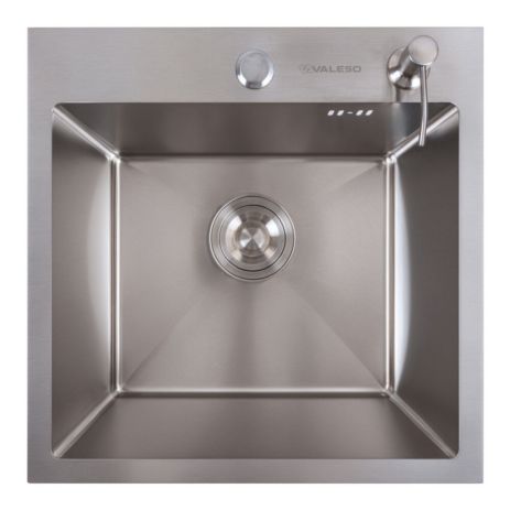 Кухонна мийка Valeso 45*45 Handmade нержавійка (сифон крулий 3,0/0,8)