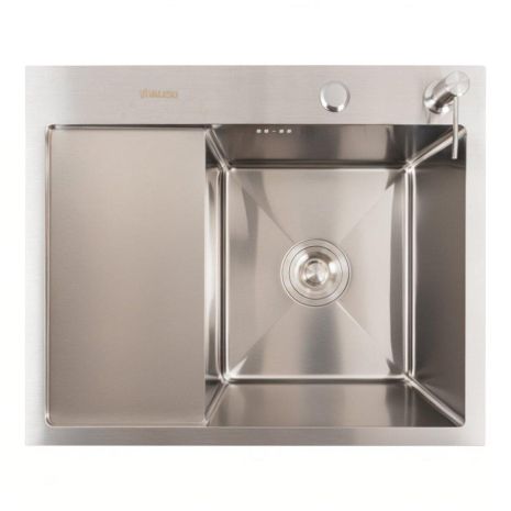Нержавійка кухонна мийка CM 58*48 R VALESO Handmade (круглий сифон 3,0/0,8)