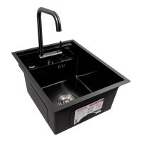 Мийка кухонна CM 40*50 прихована PVD чорна Platinum Handmade