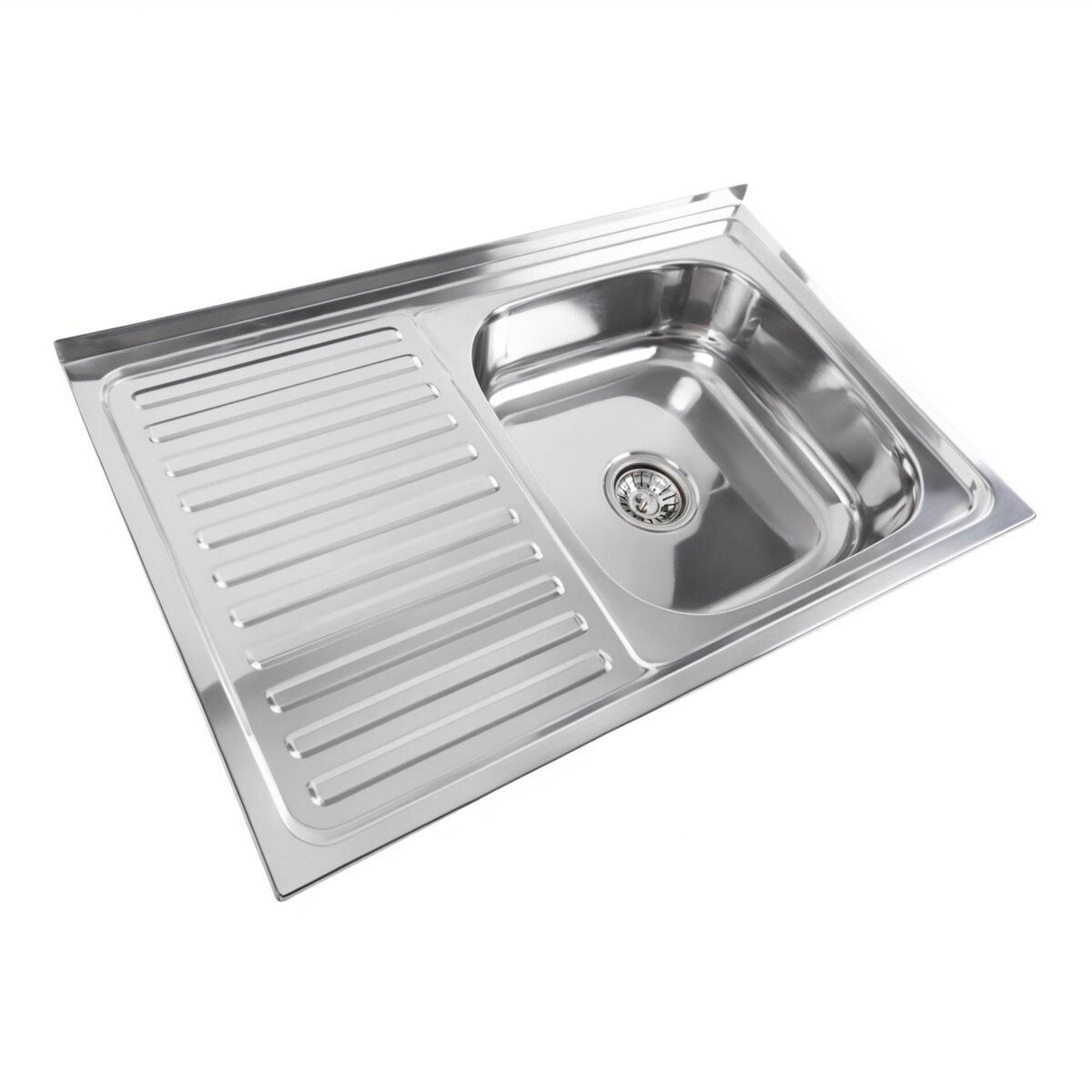 Кухонна мийка Valeso з нержавіючої сталі ПОЛІРОВКА 8050 R (0,7/160 мм) Кухонна мийка Valeso з нержавіючої сталі ПОЛІРОВКА 8050 R (0,7/160 мм)