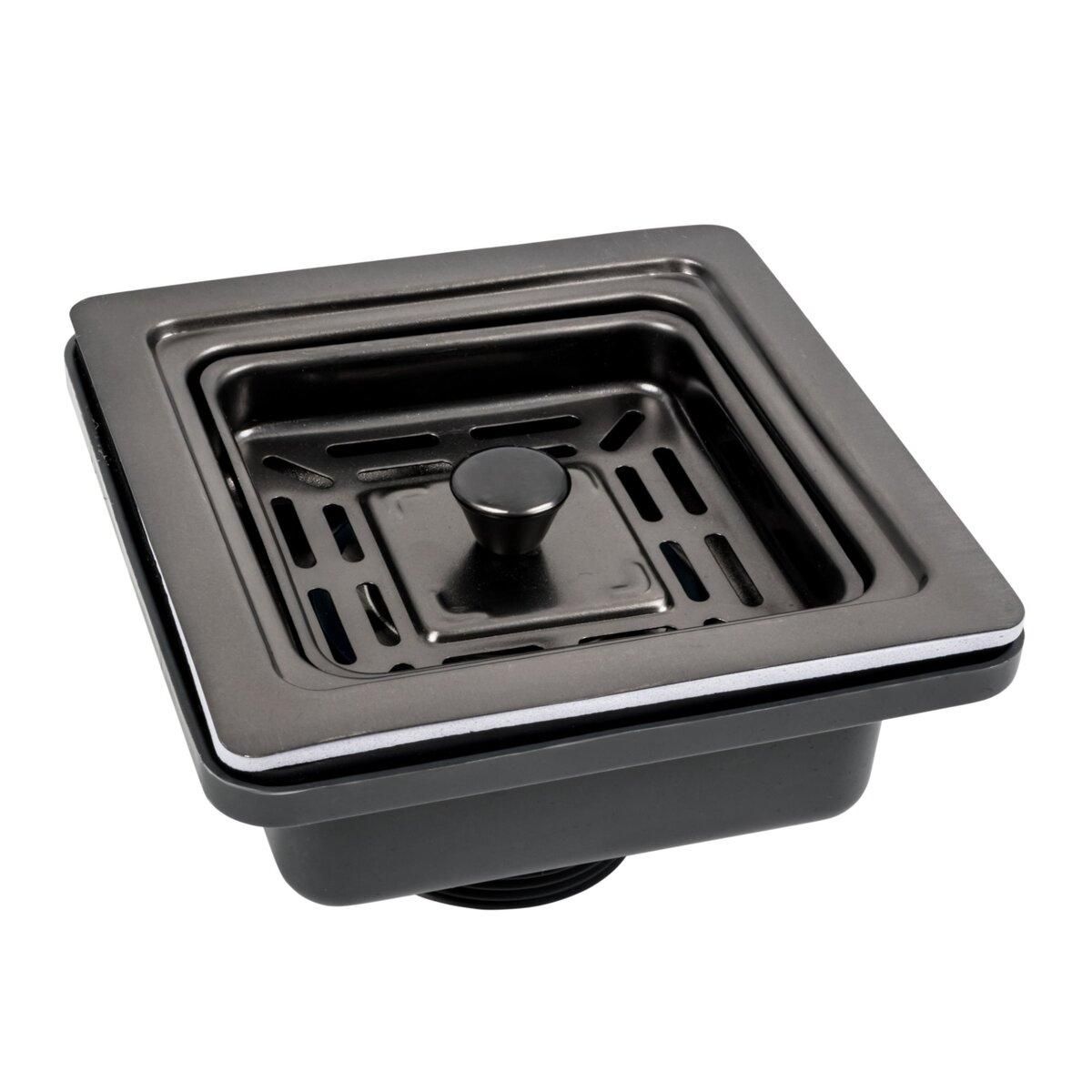 Верхня квадратна частина сифону під мийку Handmade (PVD чорна) Верхня квадратна частина сифону під мийку Handmade (PVD чорна)