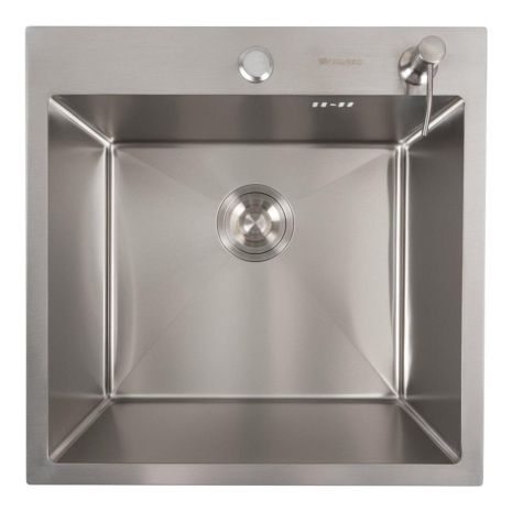 Нержавіюча кухонна мийка 50*50 Valeso Handmade (сифон круглий, 3,0/0,8)
