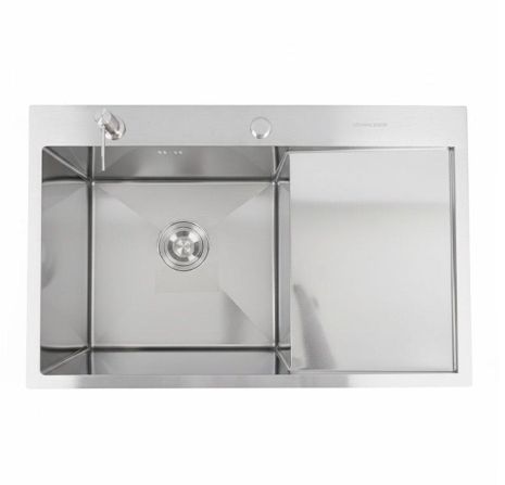 Кухонная мойка СМ 78*50 L нержавейка Platinum Handmade (круглый сифон 3.0/0.8)