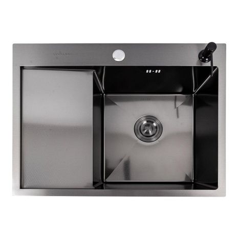 CM 65*50 R DÉCOR Мийка PVD чорна Valeso Handmade (3.0/0.8)