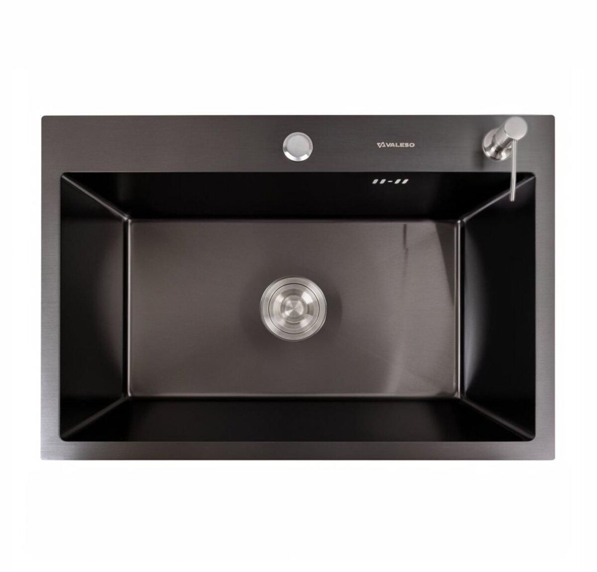 Кухонна Мийка VALESO Handmade, 65х45, Чорна, PVD Кухонна Мийка VALESO Handmade, 65х45, Чорна, PVD