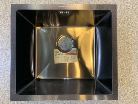 48*43 Мийка PVD чорна монтаж під стільницю VALESO Handmade (3.0/0.8)