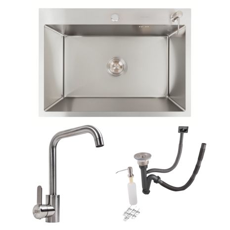 Комплект: Мийка кухонна VALESO Handmade 70*50 + Змішувач KT 11