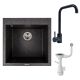 Набор: Мойка гранитная GALAX VALESO 5050 + Смеситель NS02A + Сифон (Графит) Набор: Мойка гранитная GALAX VALESO 5050 + Смеситель NS02A + Сифон (Графит)