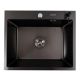 Чорна кухонна мийка 60*50 PVD VALESO Handmade (сифон круглий, 3,0/0,8)