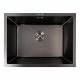 Кухонна мийка чорна PVD 58*43 VALESO Handmade монтаж під стільницю (3.0/0.8)