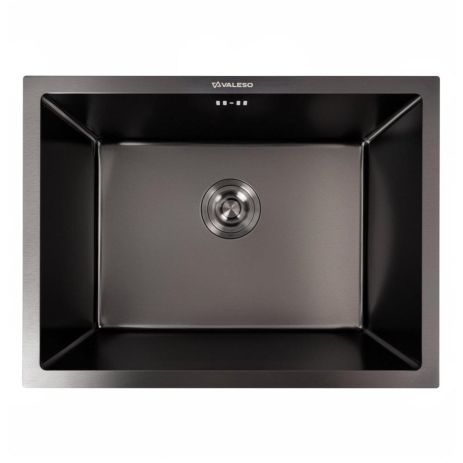 Кухонна мийка чорна PVD 58*43 VALESO Handmade монтаж під стільницю (3.0/0.8)