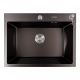 Кухонна мийка VALESO Handmade PVD 600х450х220 чорна (дозатор в комплекті)