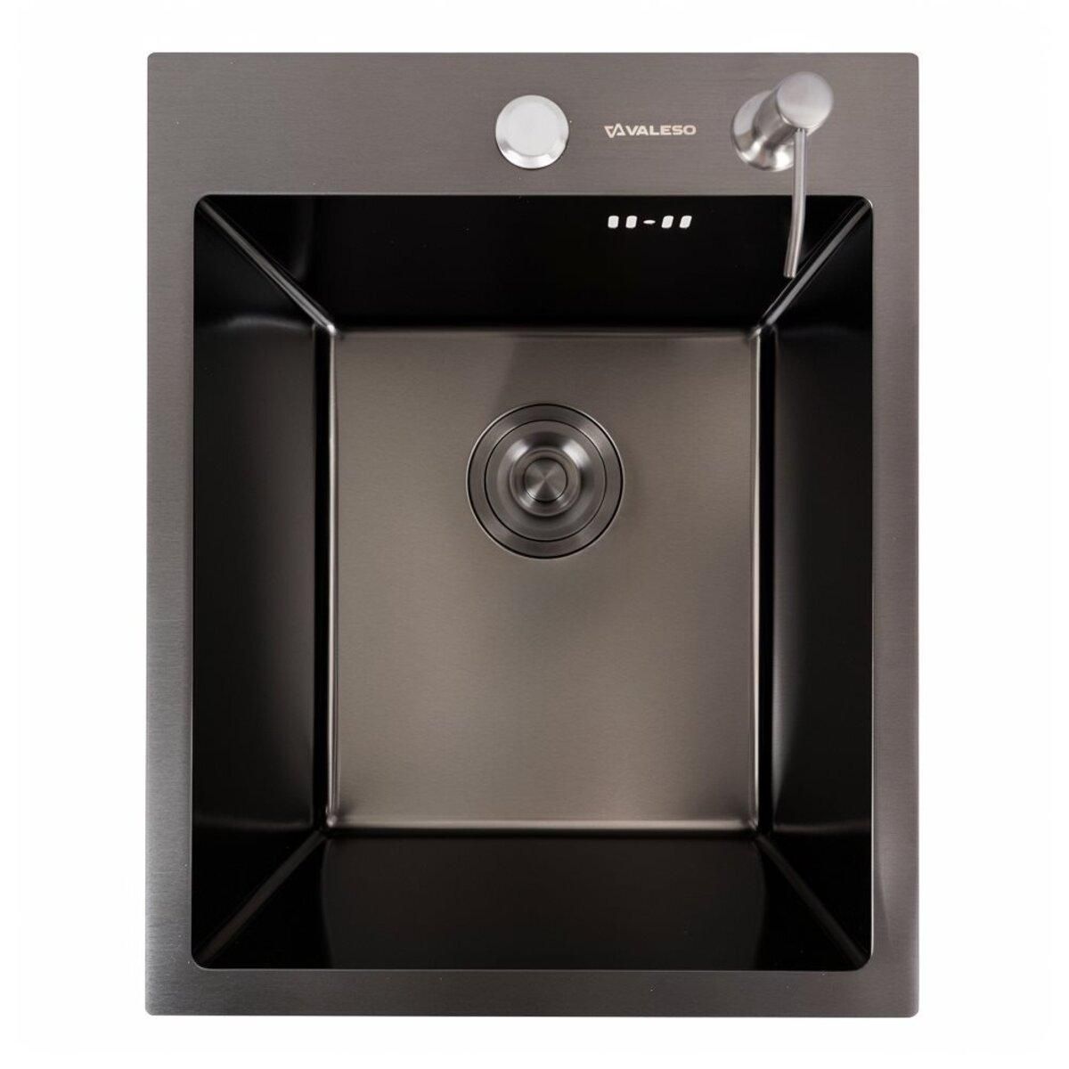 Мийка кухонна PVD чорна 40*50 VALESO Handmade (товщина 3,0/1,5) Мийка кухонна PVD чорна 40*50 VALESO Handmade (товщина 3,0/1,5)