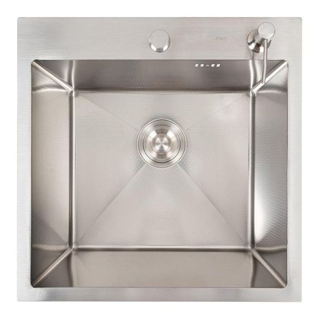 Мийка кухонна 50*50 нержавійка, DECOR Valeso Handmade (сифон круглий, 3,0/0,8)