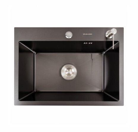 Кухонна мийка 58*43 PVD чорна VALESO Handmade (3.0/1.5)