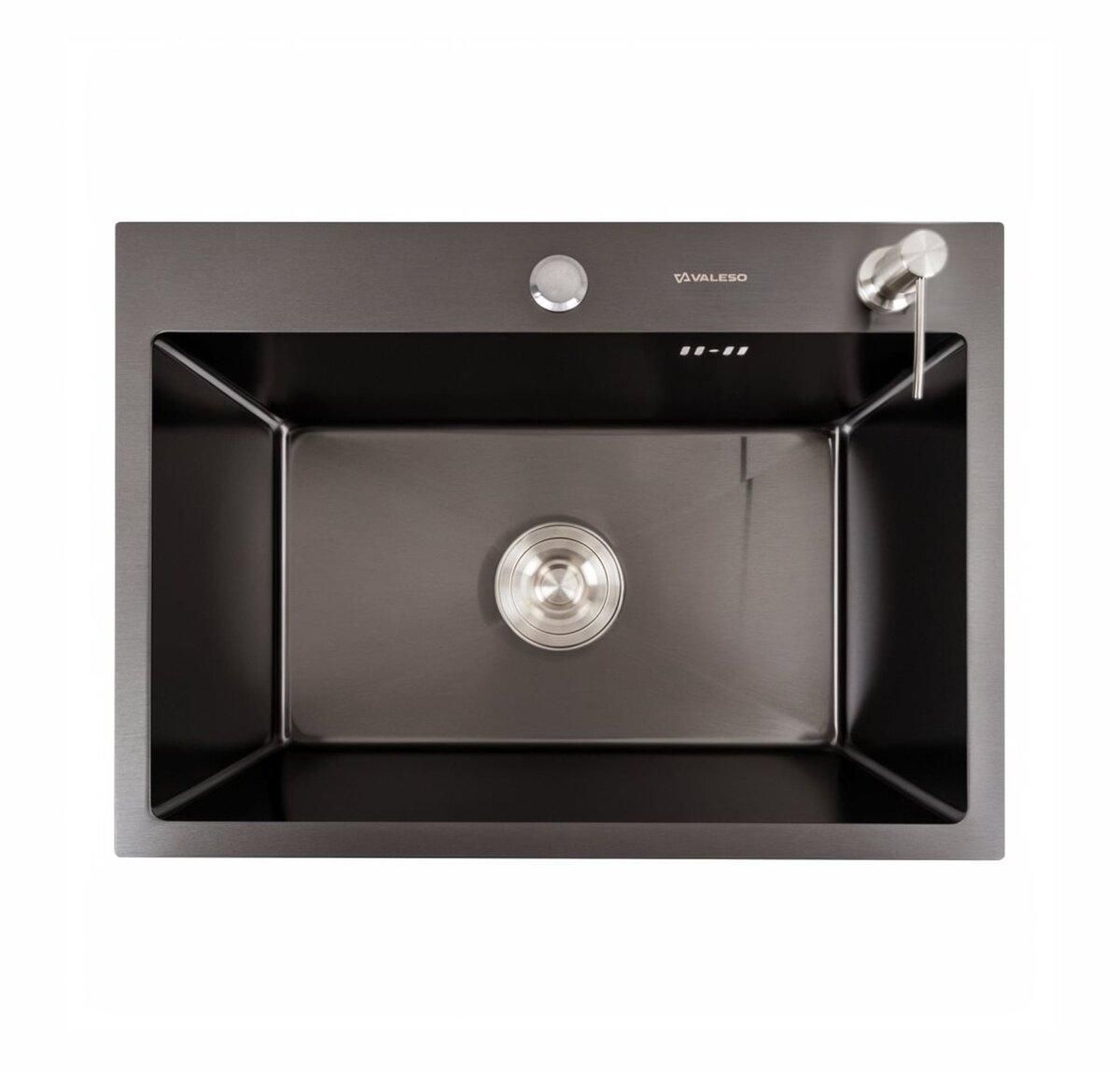Кухонная мойка 58x43 PVD черная VALESO Handmade (3,0/1,5) Кухонная мойка 58x43 PVD черная VALESO Handmade (3,0/1,5)