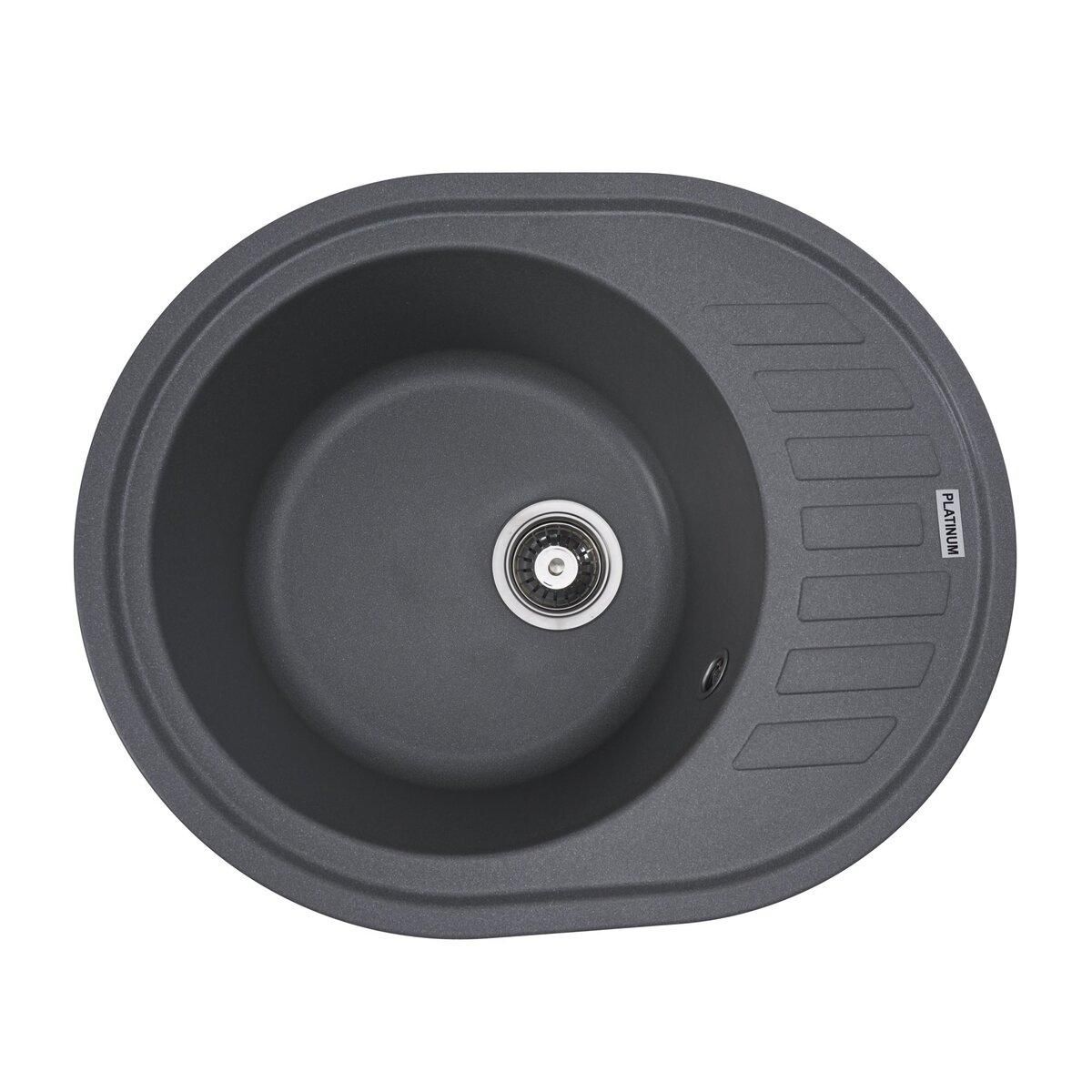 Гранитная мойка для кухни Platinum 6250 SOUL матовая Серый муссон Гранитная мойка для кухни Platinum 6250 SOUL матовая Серый муссон