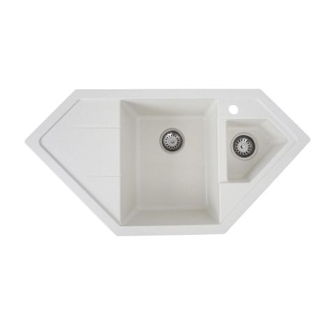 Гранитная мойка для кухни Platinum 9950 PANDORA матовая Белая Гранитная мойка для кухни Platinum 9950 PANDORA матовая Белая