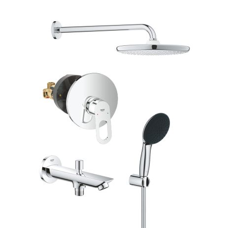 Душевая система скрытого монтажа Grohe Vitalio Start 250 с изливом для ванны и смесителем Bauloop UA290810R3