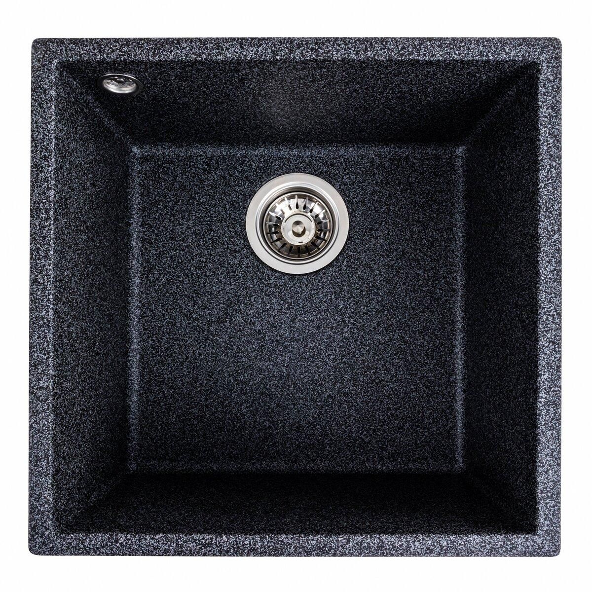 Гранитная мойка для кухни Platinum 4040 RUBA матовый. Гранитная мойка для кухни Platinum 4040 RUBA матовый.