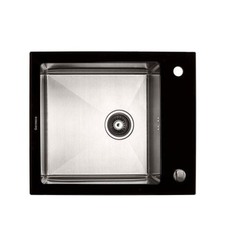 Platinum Handmade BLACK GLASS кухонная мойка 600x510x200