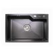 Кухонная мойка Platinum Handmade PVD 650x430x220 черная, толщина 3,0/1,5 мм, с дозатором Кухонная мойка Platinum Handmade PVD 650x430x220 черная, толщина 3,0/1,5 мм, с дозатором