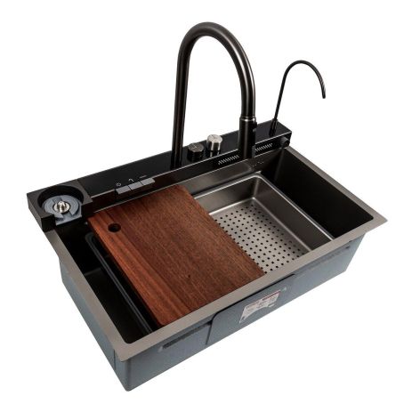 Ручна Кухонна Мийка 75*46D Platinum "Водоспад" Ручна Кухонна Мийка 75*46D Platinum "Водоспад"