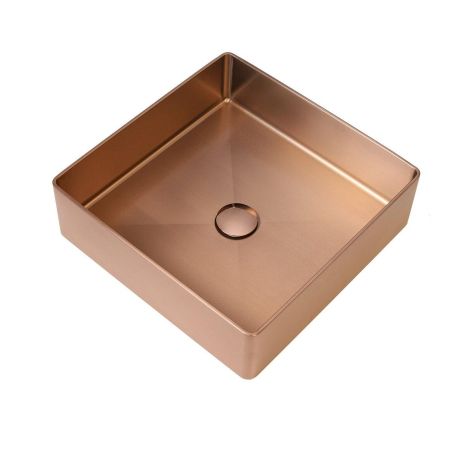 Умивальник PVD Platinum Handmade мідний 400x400 мм