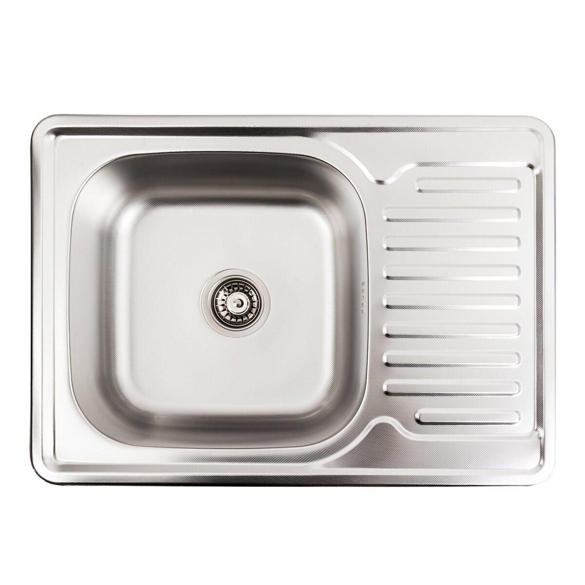 Кухонна мийка з нержавіючої сталі 7050 Platinum ДЕКОР (0,8/180 мм) Кухонна мийка з нержавіючої сталі 7050 Platinum ДЕКОР (0,8/180 мм)