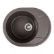 Кухонна гранітна мийка Platinum 5847 ONYX матова Темна скеля
