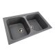 Гранитная кухонная мойка VALESO 7950 Equatoria матовый серый муссон