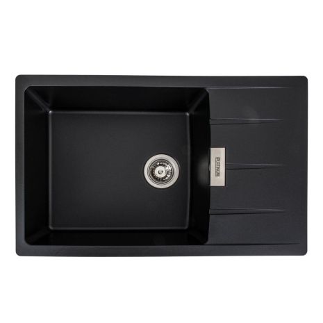 Гранітна мийка для кухні Platinum 7850 ROMA матова (чорна) Гранітна мийка для кухні Platinum 7850 ROMA матова (чорна)