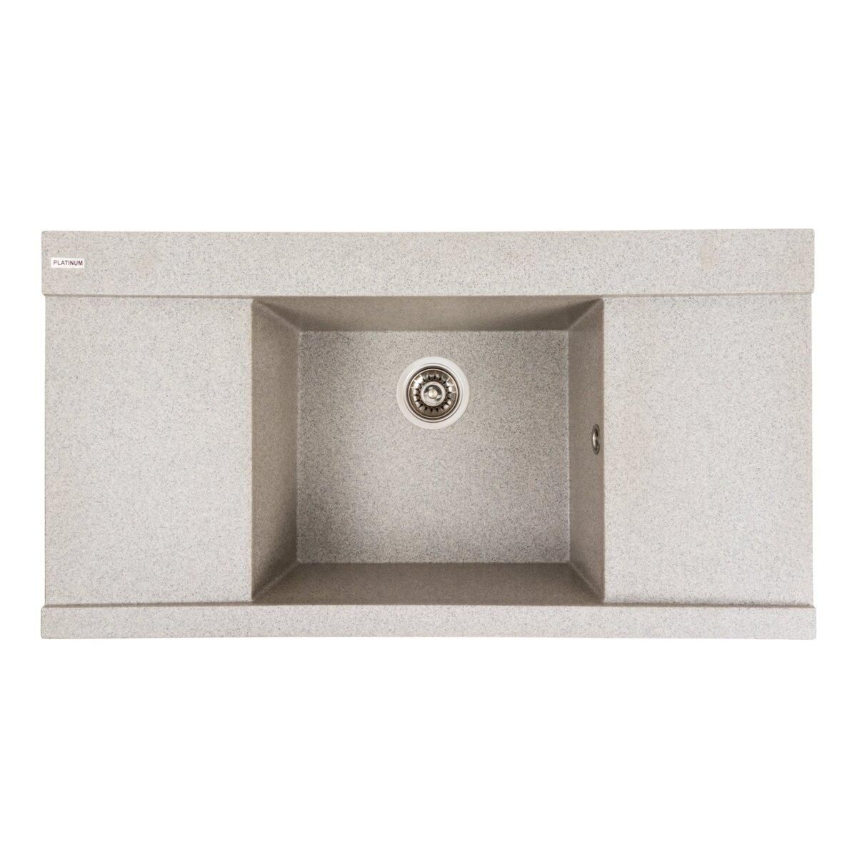 Гранитная мойка для кухни Platinum 9651 ATLAS серый Гранитная мойка для кухни Platinum 9651 ATLAS серый