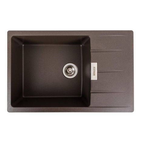 Гранитная мойка для кухни Platinum 7850 ROMA матовая Темная скала Гранитная мойка для кухни Platinum 7850 ROMA матовая Темная скала