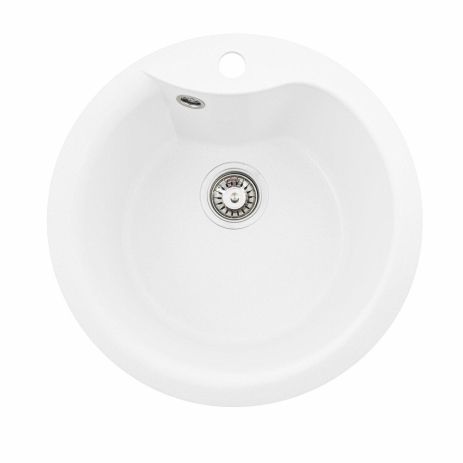 Гранитная мойка для кухни Platinum 480 TURAS матовая Белоснежная Гранитная мойка для кухни Platinum 480 TURAS матовая Белоснежная