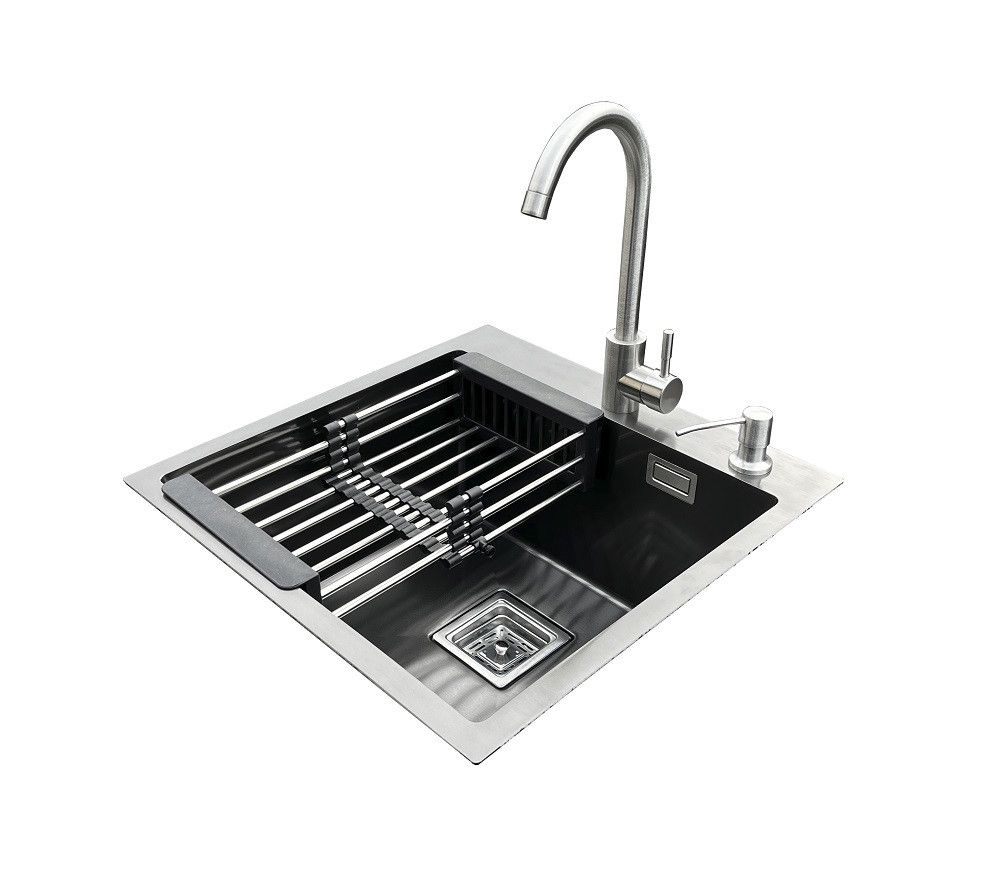 Комплект мийка + змішувач Romzha Arta Nova U-450BL A Комплект мийка + змішувач Romzha Arta Nova U-450BL A