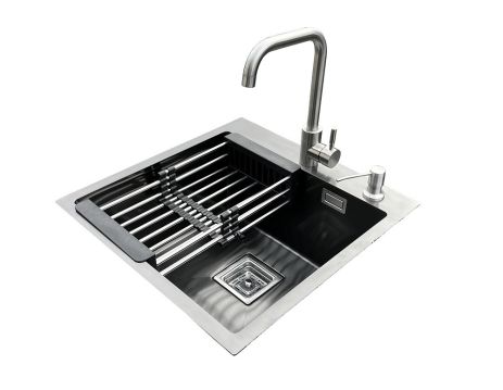 Комплект мийка + змішувач Romzha Arta Nova U-450BL B