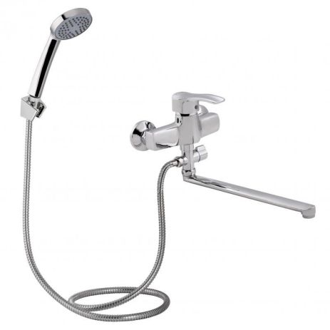 Змішувач для ванни Lidz Anny 005C2 з поворотним виливом (з душовим гарнітуром) (k40) LDANN005C2CRM35102 Змішувач для ванни Lidz Anny 005C2 з поворотним виливом (з душовим гарнітуром) (k40) LDANN005C2CRM35102