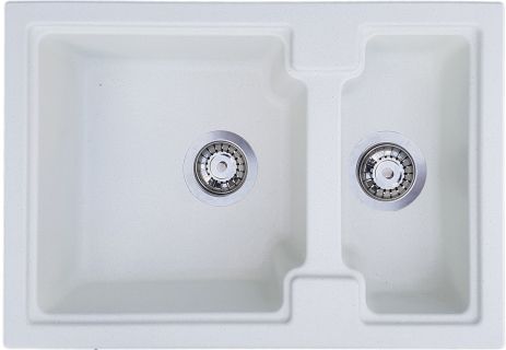 Кухонная мойка Romzha Patrat 62D Biela (102)