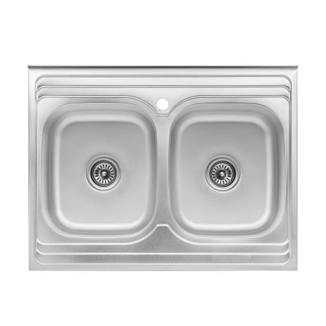 Накладна кухонна мийка Kroner KRP Satin — 6080Z (0.8 мм) Накладна кухонна мийка Kroner KRP Satin — 6080Z (0.8 мм)