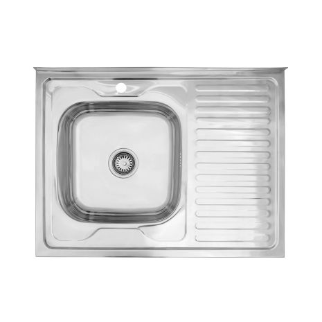 Кухонная мойка накладная Kroner KRP Polierte - 6080L (0.6 мм)