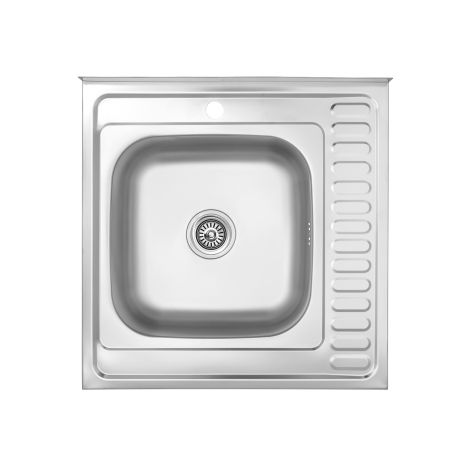 Кухонна мийка накладна Kroner KRP Dekor — 6060L (0.6 мм) Кухонна мийка накладна Kroner KRP Dekor — 6060L (0.6 мм)